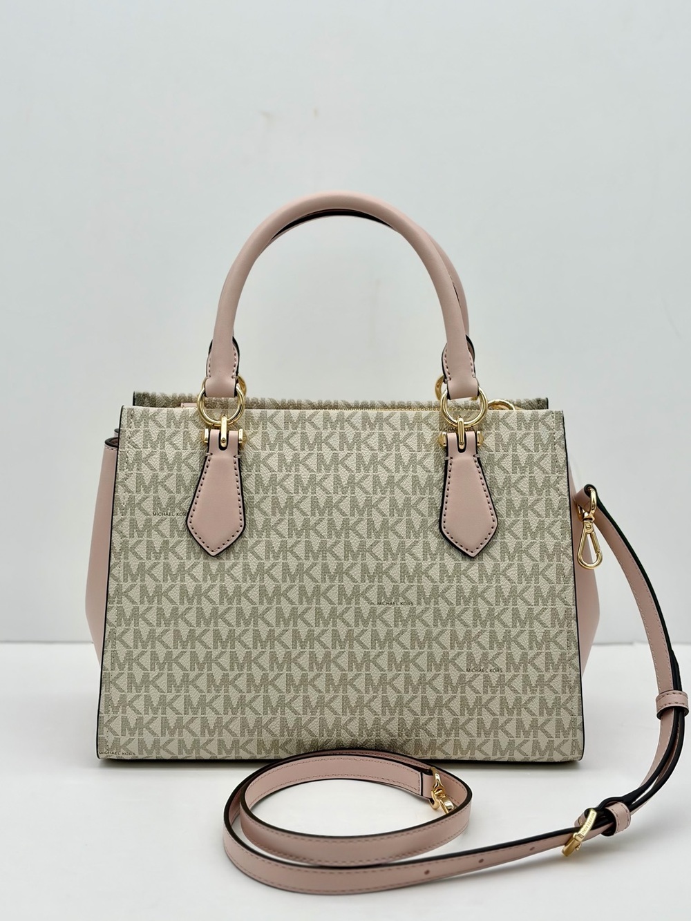 Michael Kors Marilyn Medium Satchel Crossbody Bag And Wallet Set - Picture 13 of 15